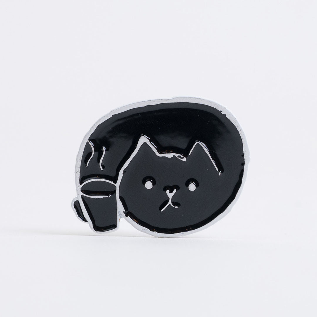 Pin Gato flojo negro